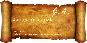 Juriga Ametiszt névjegykártya